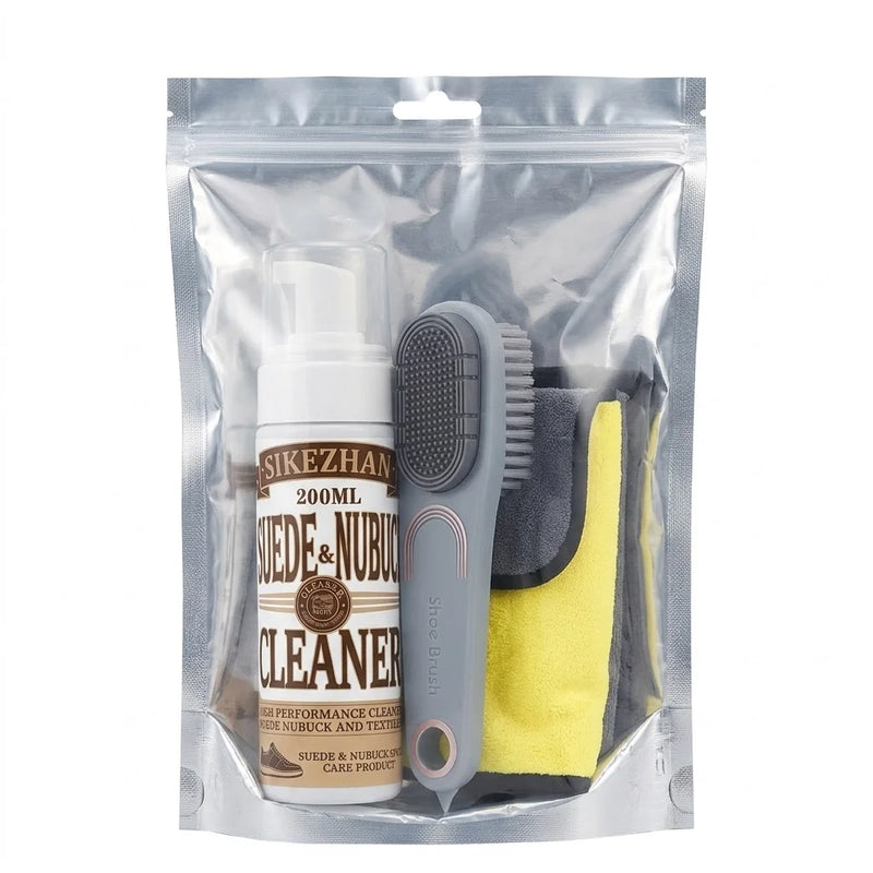 Premium Suede Nubuck Cleaning Kit Waterless Foam Shoe Cleaner Stain Remover Brush Care Set for Leather Sneaker UGG Winter Boots