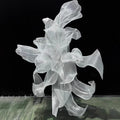 Wedding Props Giant Floral Organza Iris Flowers Artificial Wedding Backdrop Hall Hanging Decor Gauze Flower Party Window Display