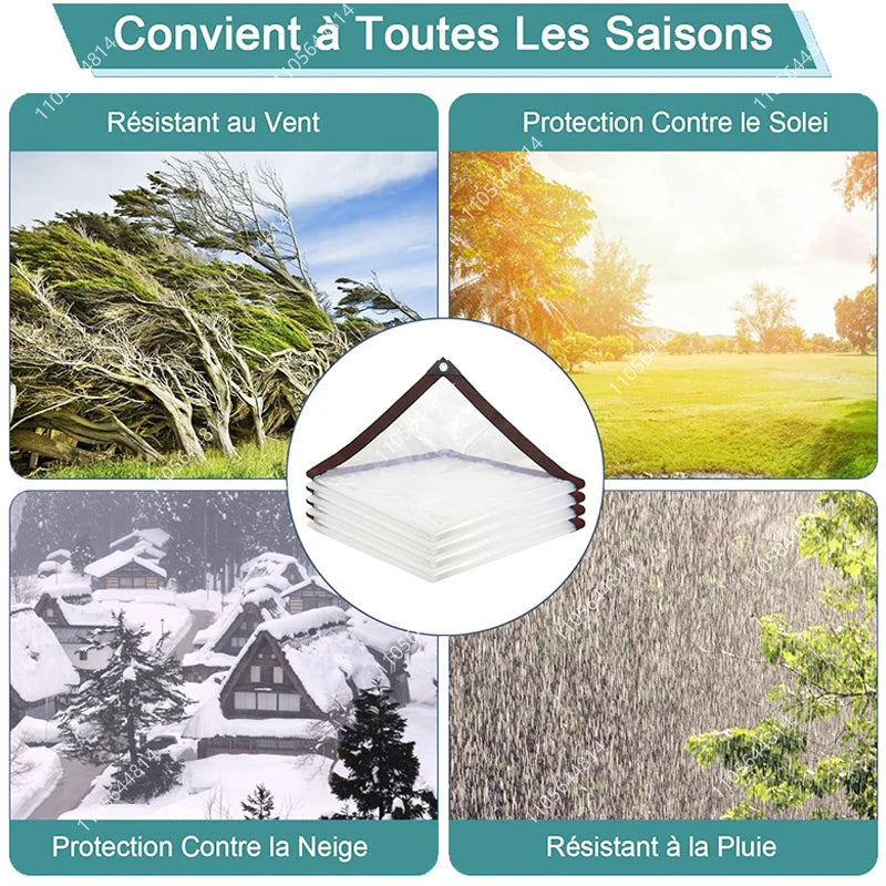 Clear PE Waterproof Tarpaulin Thick Transparent Plastic | SAMAG