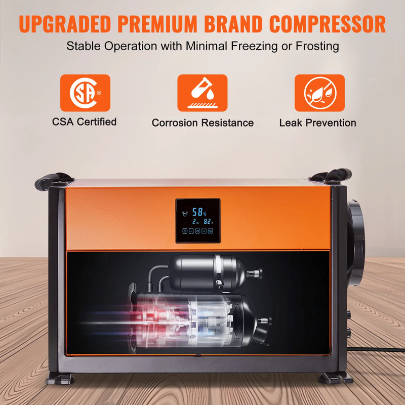 SucceBuy  Commercial Dehumidifier with Drain Hose for Crawl Spaces Basements Warehouse & Job Sites Large Capacity Dehumidifier