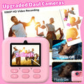 Children Digital Camera Photography Instant Camera 1080P HD Dual Lens Kids Video Recorder Toys for Girls Boys Best Birthday Gift