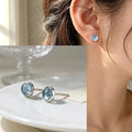VENTFILLE 925 Sterling Silve Star Hoop Earring for Women Zircon Geometry Wide Office Versatile Jewelry Birthday Gift Dropship