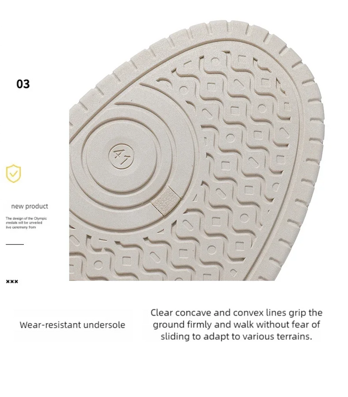 Men's shoes four seasons breathable soft-sole non-slip casual shoes fashion youth Joker flat shoes Thick sole sports board shoes