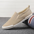 Men's Breathable Canvas Slip-On Casual Sneakers New Style Basic Pedaling Lazy Summer Loafers Comfortable Male Footwear
