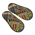 Custom Kizomba Samakaka Ankara Print Soft Memory Foam House Slippers Women African Wax Design Comfy Warm Anti-skid Sole Slipper