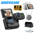 ANSVICAM 4K Mini POV Magnetic Sports Camera Anti-shake Portable Vlogging Camera with Charging Case Wearable Body Thumb Cameras
