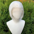 White Short Lace Front Wigs 13×4 Short Bob Cut Heat Resistant Wig Straight Glueless Lace Synthetic Hair Wig for Cosplay Daily