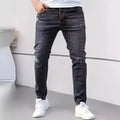 New men's jeans elastic slim fit pants street wear | SAMAG