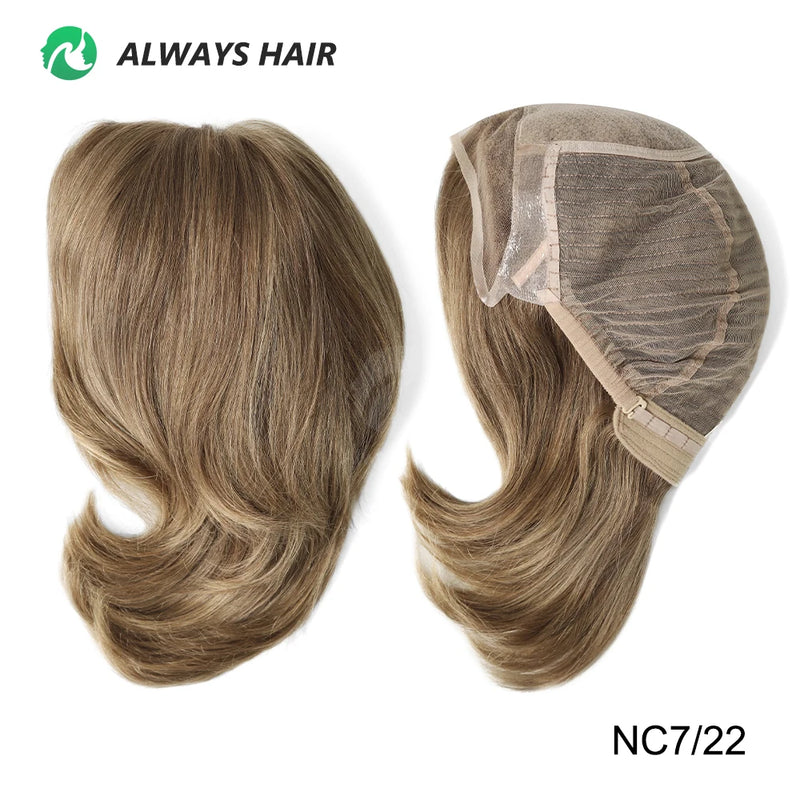 Alwayshair 100% European Virgin Hair Wig 6" 8"10" Injection Lace Lady Wig Silky Straight Short Human Hair French Lace Front Wigs
