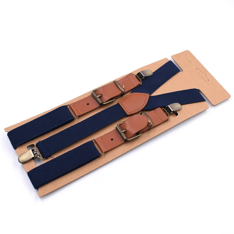 Vintage Suspenders 2.5cm Wide Y-back with 3 clips Adjustable Elastic Trouser Braces Suspender Belt for Women Fashion Accessories