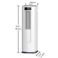 AIRPLUS 7500 BTU Portable Air Conditioner Cools 500 Sq. Ft. with Dehumidifier with Large Air Outlet Quiet for Bedroom