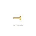Aide 1pc 925 Sterling Silver Mini Zircon Thick Flat Screw Back Drop Earrings For Women K Gold Piercing Stud Earrings Jewelry