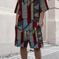 Summer Clothes for Man Plus Size Men's Matching Sets Short Sleeve T - shirts Drawstring Tracksuit 2 Piece - View 6 | SAMAG