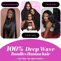 Mongolian Hair Curly Human Hair Bundles 1 3 Jerry Deep Wave Bundles Human Hair 30 32 Inch Burmese Curly  Extensions Bundles