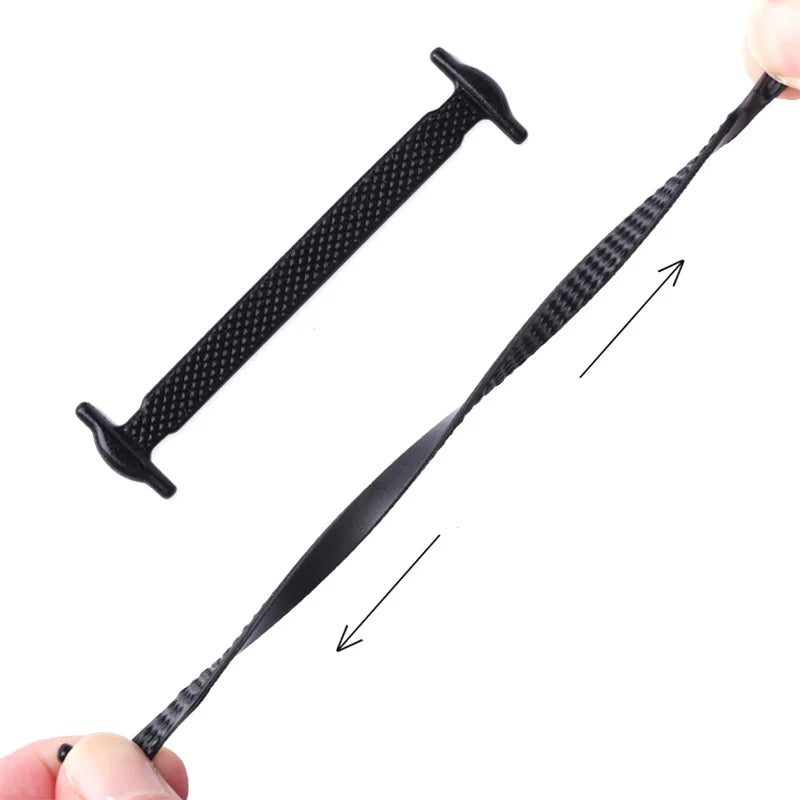 New Silicone Shoe Laces Elastic No Tie Shoelaces 16 PCS for Sneakers Quick Put on And Take Off Safety Lazy Shoe Lace Accessories