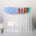 6pack A4 vertical Morandi color document bag, plastic envelope contract bag, document loose-leaf storage bag