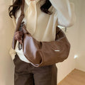 New Vintage Simple Hobo Bag Women Crossbody Large Capacity Foldable Shoulder Bag Comfortable and Texture Versatile Storage Bags