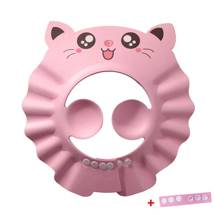 Cute Animal Shower Cap Safety Eye Protection Ear Protection Lightweight Cute Cartoon Baby Bath Protective Cap Shampoo Bath Care