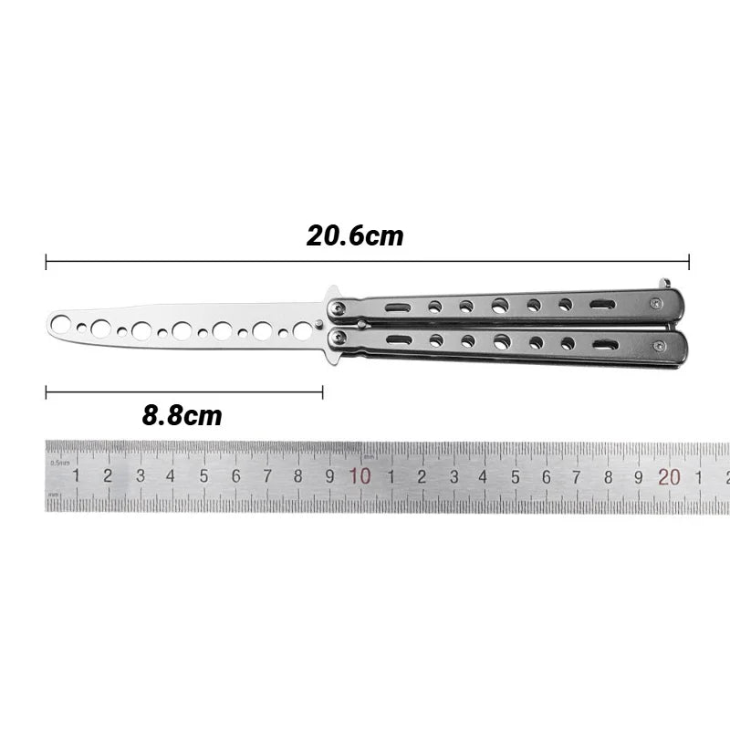 Martial Arts Practice Knife Portable Steel Metal Folding | SAMAG