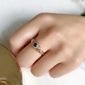 Real 14k Gold Diamond Ring for Women To Join Party Peridot Gemstone Anillos De Wedding Diamante Engagement - Visuel 3 | SAMAG