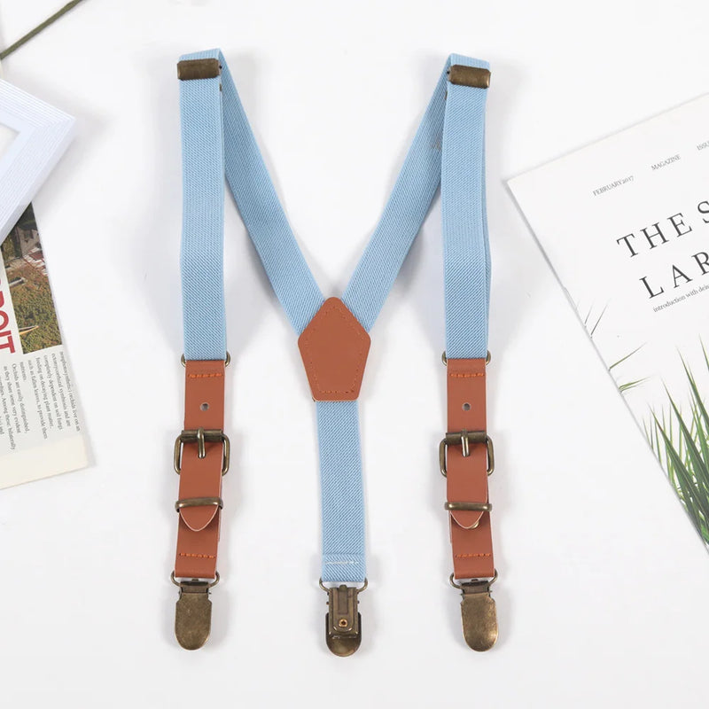 New Casual Kids Elastic Suspenders Children Boys Matching Tuxedo Suit Adjustable Y - Back Braces for Party - Visuel 7 | SAMAG