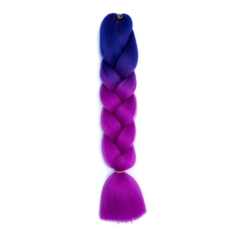 24 Inches DIY Jumbo Braiding Hair Synthetic Hair Extensions Afro Ombre Crochet Braid Hair Wholesale For Women