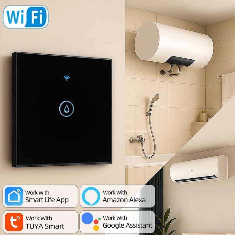 Smart WiFi Boiler Switch 20A/40A for Water Heater & Air Conditioner - Tuya Smart Life App, Works with Alexa & Google Home
