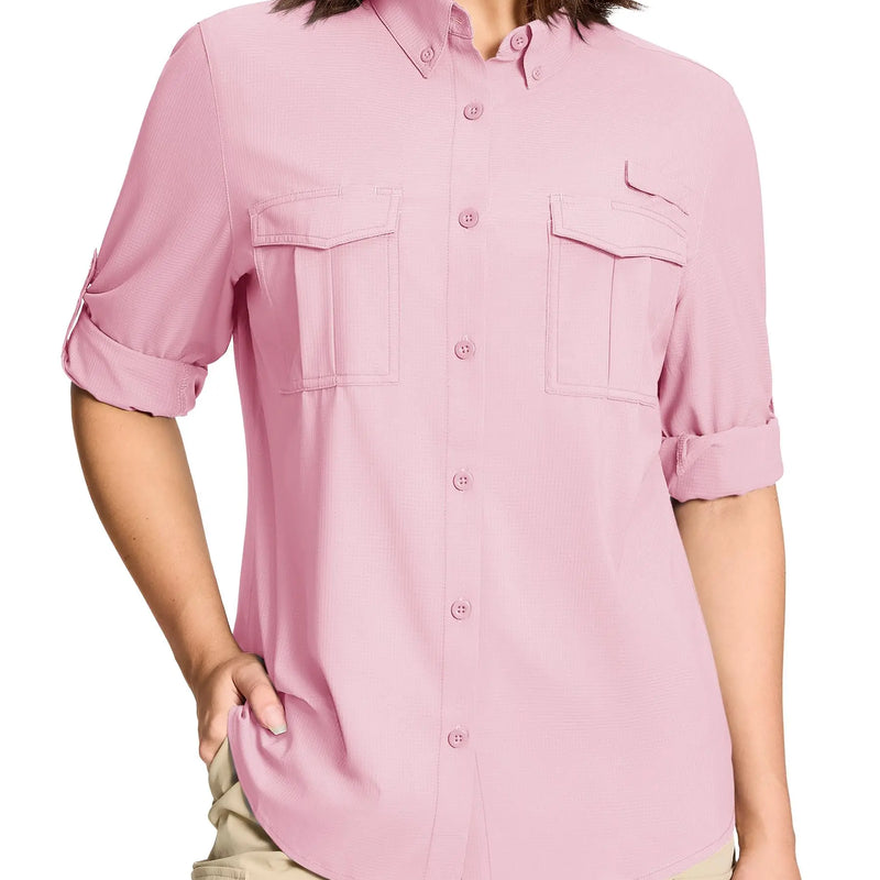 TACVASEN Women's UPF50+ Quick Dry Hiking Fishing Blouse - View 15 | SAMAG