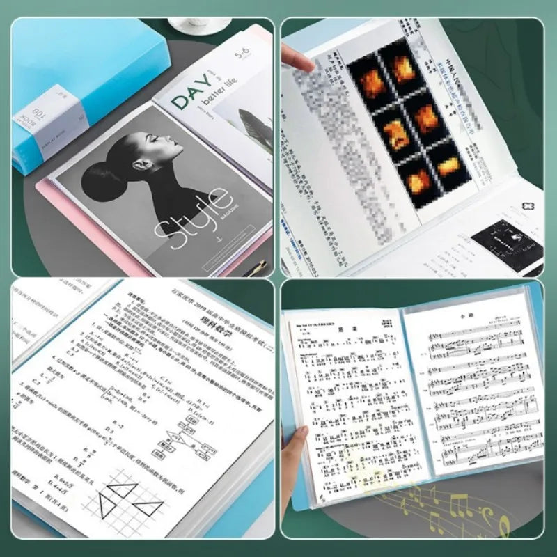 Plastic Budget Binder A4 File Folders For Documents 60/100 Pages Filing Products Office Supplies Desk Stationery Organizer