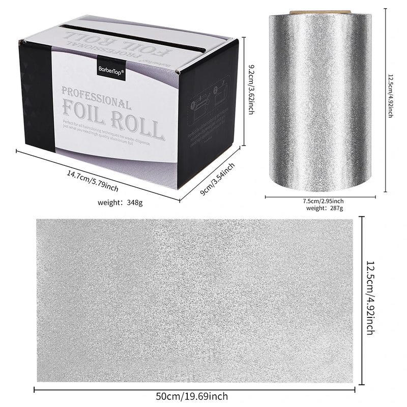 Premium Salon Hair Color Foil Non-Stick Aluminum Foil Sheets for Hair Highlights Perm Styling Tools