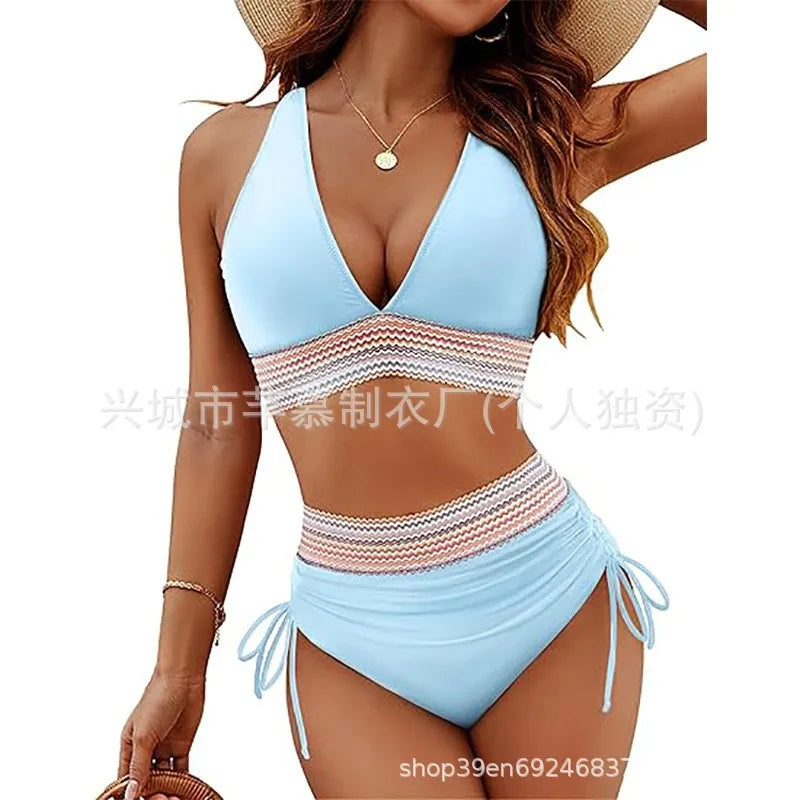 Women's Sleeveless High Waist Halter Neck Bikini | SAMAG