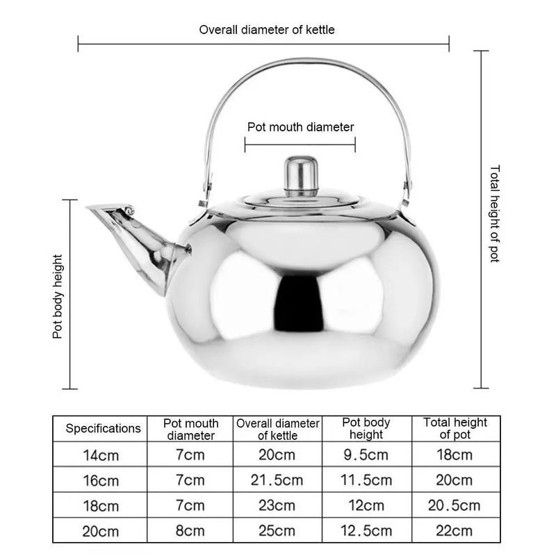 Stainless Steel Water Kettles Teapot With Infuser Filter Coffee Kettle Green Tea Jug Home Office Tea Coffee Tools Cookware