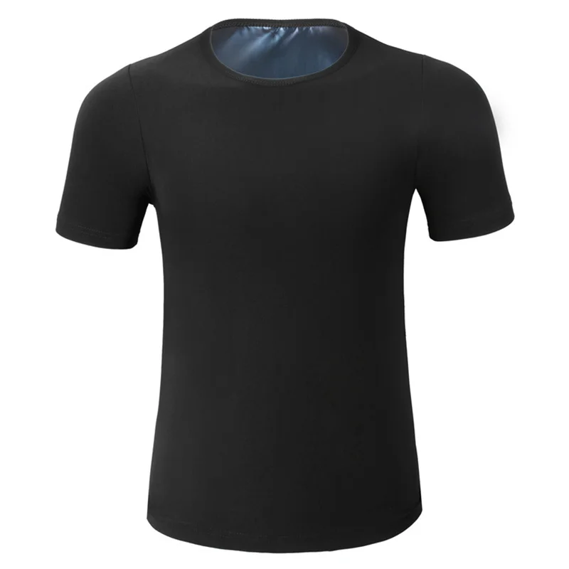 Men Sweat Sauna T-shirt Waist Trainer Suits Body Shaper Weight Loss Corset Underwear Belly Control Fitness Fat Burning Shapewear