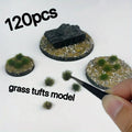 4colors/120tufts Model Grass Tufts for Miniature Scenery,Model Grass Tufts for Patios Static Grass Tufts Grass