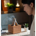 280ml Flame Aroma Diffuser USB Air Humidifier Colorful Atmosphere Light and Remote Control Bonfire Essential Oil Aroma Diffuser