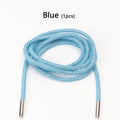 Colorful Shiny Shoestrings Sneakers Luxury Crystal Rhinestone Rainbow Diamond Shoelaces Round Clothes Bags Belt Shoe Accessories
