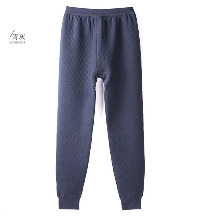 Long Johns Men's Cotton Pants Trousers Thick Quilted Warm-Keeping Pants Autumn and Winter  남자속옷   sous vêtements thermique homme