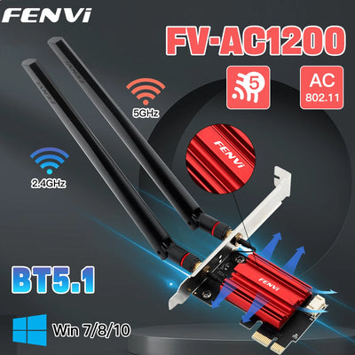 FENVI WiFi 5 PCIE Adapter AC1200 Wireless Network Card | SAMAG