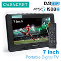 LEADSTAR D7 Portable TV DVB-T2 ATSC ISDB-T tdt DTT 7 inch Digital Analog mini small Car TV Television Support TF MP4 H.265 AC3