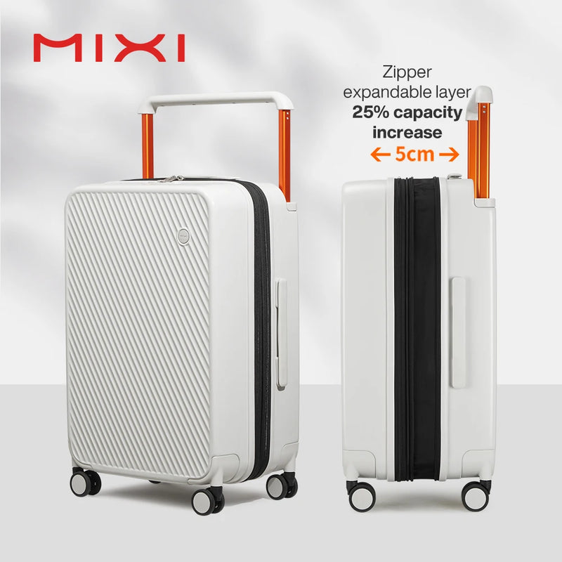 Mixi Expandable Carry On Luggage Lightweight Large Capacity Wide Handle PC Travel Suitcases Spinner Wheels TSA Lock 20 24 Inch