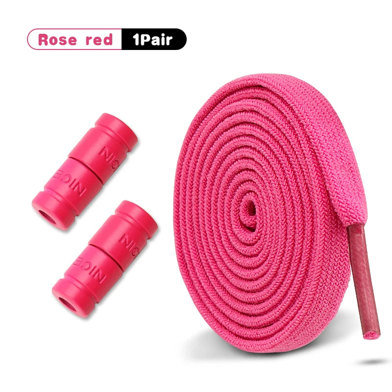 New 1 Pair Elastic Laces Without Ties Capsule Buckle Shoelace Sneakers Flat Shoe No Tie Shoelaces Kids Adult Shoes Accessories