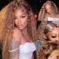 Highlight 13x4HD Lace Deep Wave Frontal WigHumanHairGlueless Reusable 5x5 Deep Curly Lace Front Remy Hair Deep Water Wig HD Lace