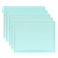 5Pcs, Waterproof Mesh Zipper Pouch, Document Bag, File Folders, A4, School, Office Supplies, Pencil Case, Storage Bags