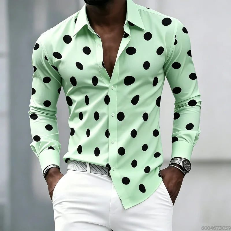 Men's shirt with polka dot print, trendy and personalized | SAMAG