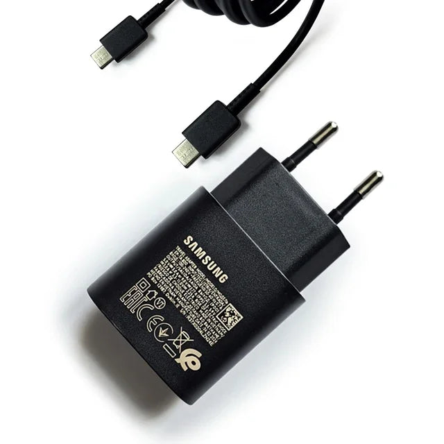 Original 25w Samsung Charger Super Fast Charge Type C Adapter Samsung Galaxy S25 S24 FE S23 S22 A35 A34 Z Fold Z Flip 7 6 5