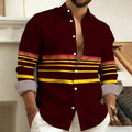 Men's Striped Long-Sleeved Shirt, Outdoor Street Style | SAMAG