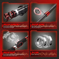 DEUKIO Fishing Rod Reel Combo 1.8M 2.1M 2.4M Carbon Fiber Casting Rod and 7.2:1 Gear Ratio Left Handle Baitcasting Reel