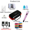 3D Pen 3d Printing Pen Children DIY Drawing Pens PLA Filament Birthday Christmas Boys Girls Gift For Kids With Travel Case