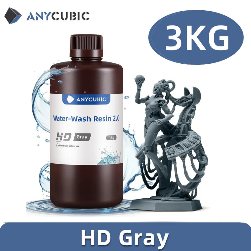 ANYCUBIC Standard Water wash resin/Tough Plant UV Resin For LCD 3D Printer 405nm Liquid Photopolymer Sensitive Resin 3D Printing