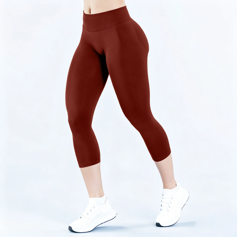 KEEP THAT PUMP Yoga Capri Pants Women's Gym Leggings Workout Low Waist Seamless Fitness Clothes Printed Lifting Hip Pant